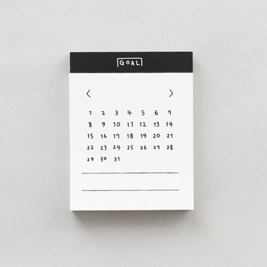 Goal - 2NUL Drawing memo checklist weekly plan notes notepad