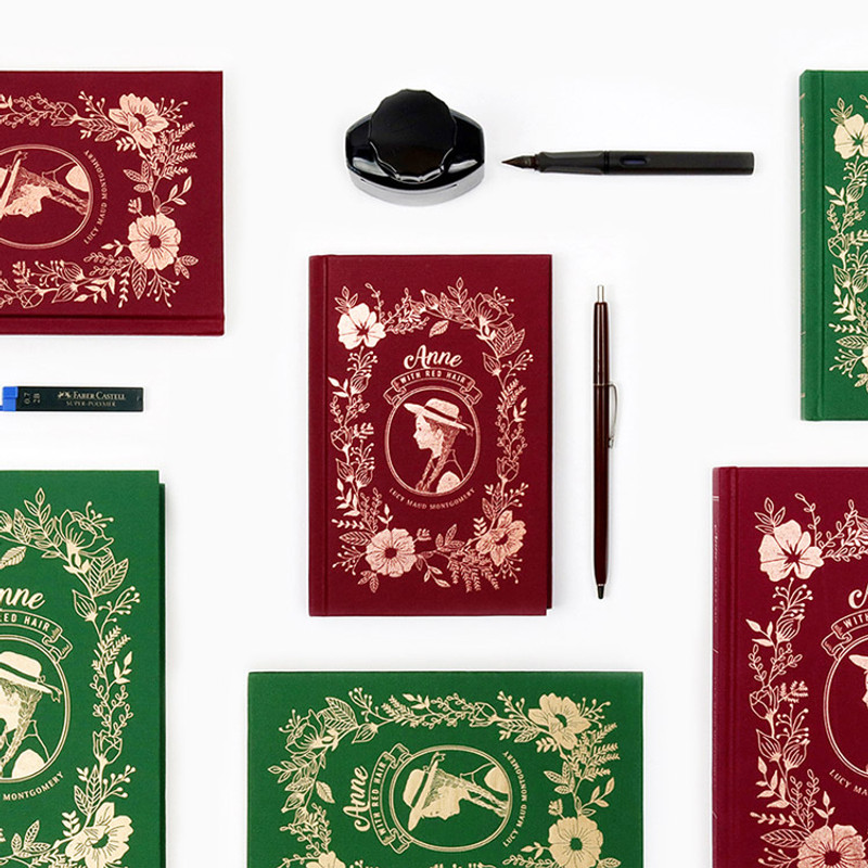 Anne small hardcover undated monthly planner notebook