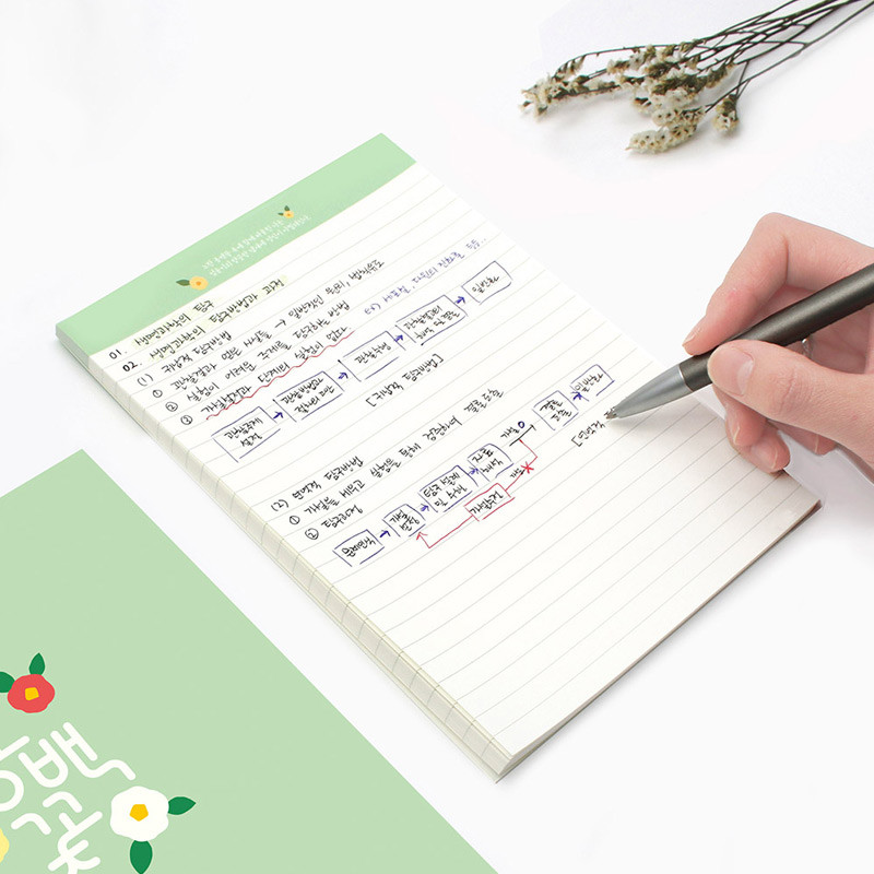 Usage example - Bookfriends Korean literature lined notepad 50 sheets