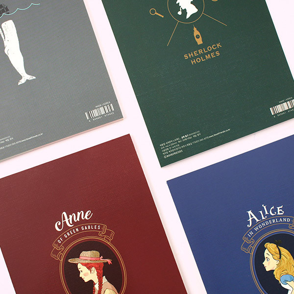 Back  - Bookfriends World literature lined notepad 50 sheets