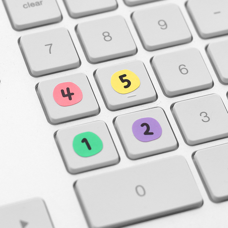 Usage example - 2NUL Drawing number color sticker set Usage example - 2NUL Drawing number color sticker set