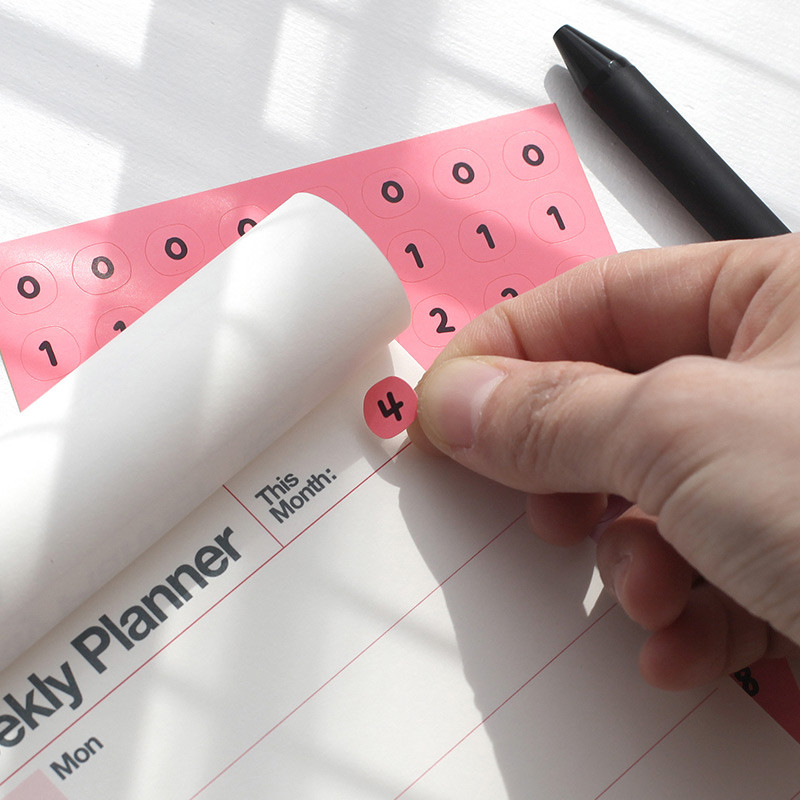 Usage example - 2NUL Drawing number color sticker set Usage example - 2NUL Drawing number color sticker set