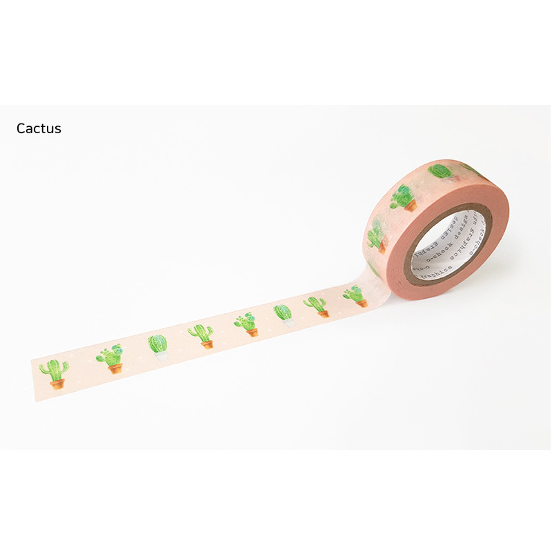 Cactus - O-CHECK aDecorative craft 15mm X 10m masking tape