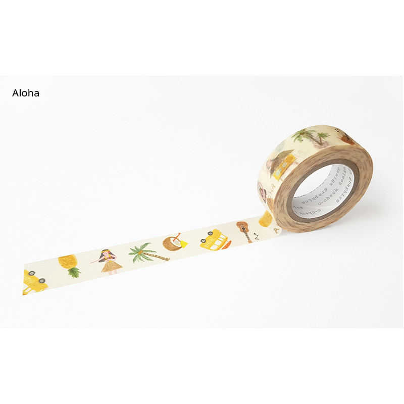 Aloha - O-CHECK aDecorative craft 15mm X 10m masking tape