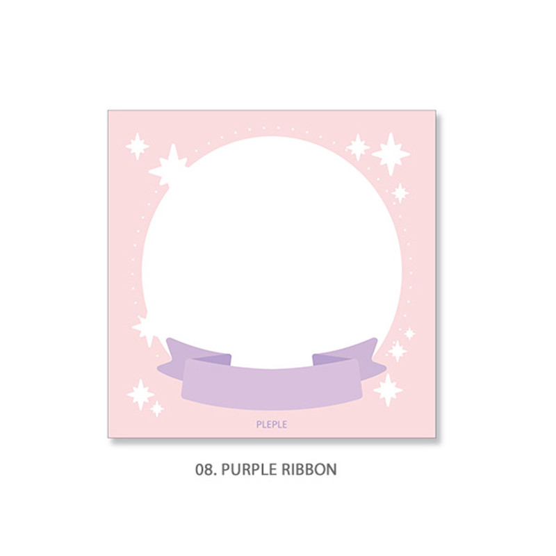 Purple ribbon - PLEPLE Fruits ribbon memo notes checklist notepad Purple ribbon - PLEPLE Fruits ribbon memo notes checklist notepad