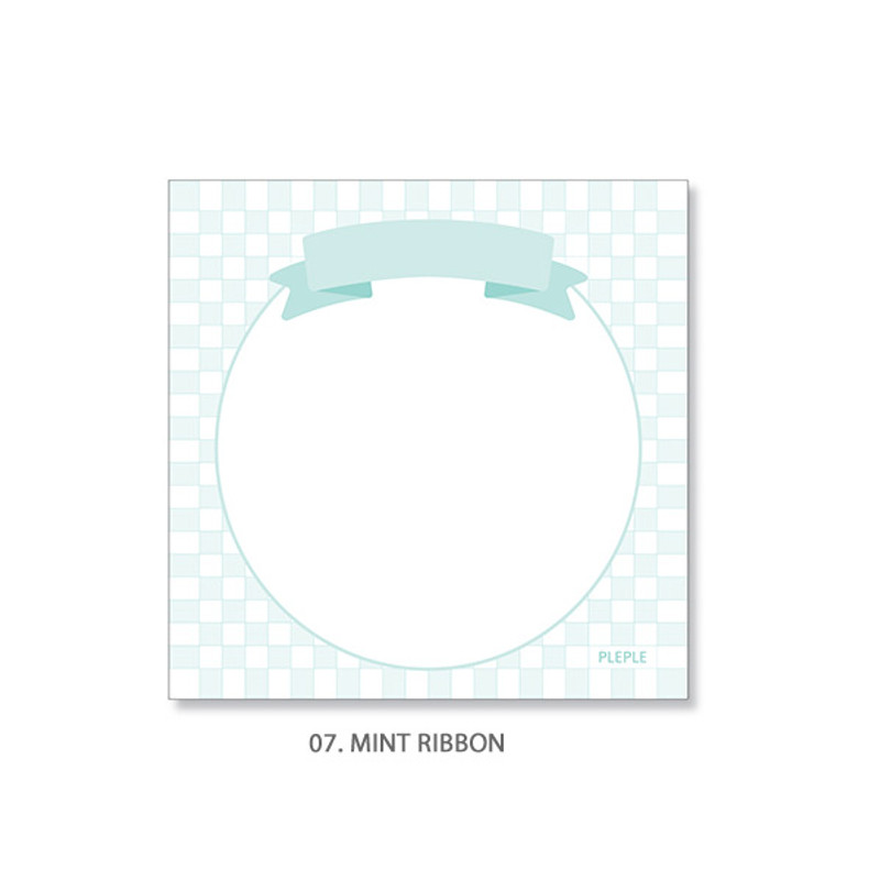 Mint ribbon - PLEPLE Fruits ribbon memo notes checklist notepad Mint ribbon - PLEPLE Fruits ribbon memo notes checklist notepad