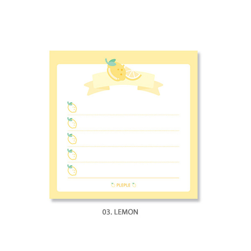 Lemon - PLEPLE Fruits ribbon memo notes checklist notepad Lemon - PLEPLE Fruits ribbon memo notes checklist notepad