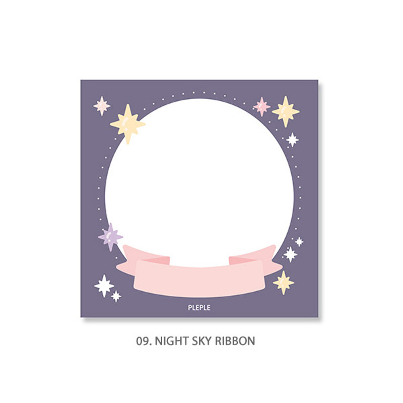 Night sky ribbon - PLEPLE Fruits ribbon memo notes checklist notepad Night sky ribbon - PLEPLE Fruits ribbon memo notes checklist notepad