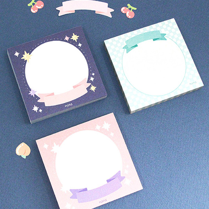Usage example - PLEPLE Fruits ribbon memo notes checklist notepad Usage example - PLEPLE Fruits ribbon memo notes checklist notepad