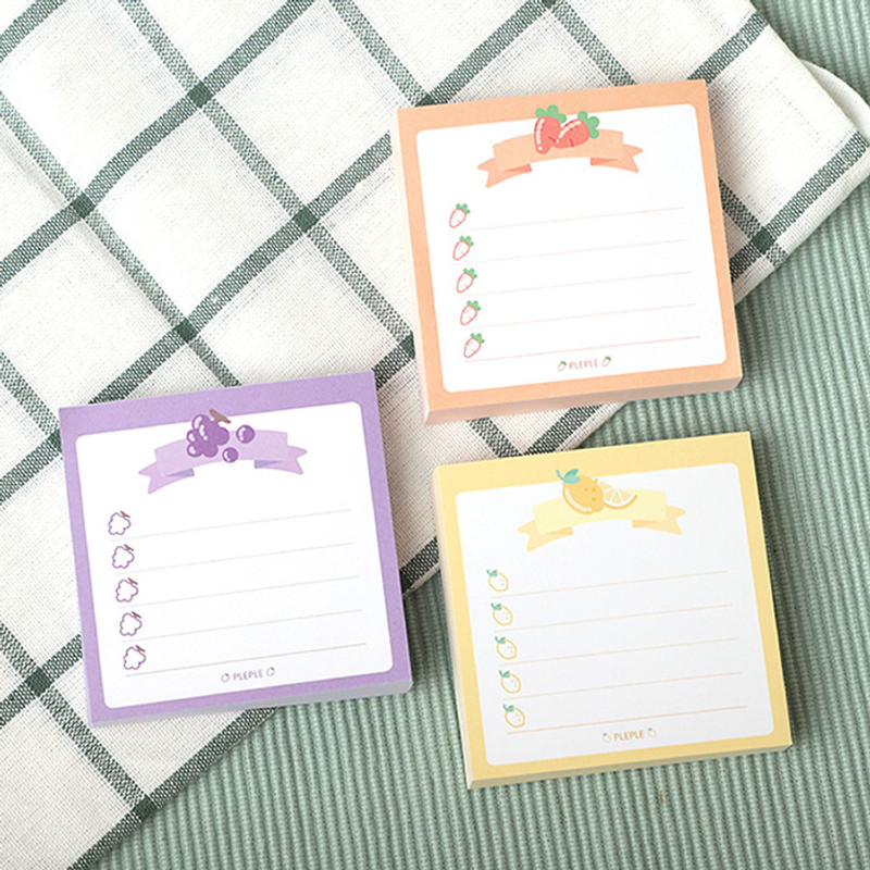 Usage example - PLEPLE Fruits ribbon memo notes checklist notepad Usage example - PLEPLE Fruits ribbon memo notes checklist notepad
