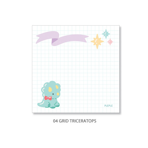 04. Triceratops - PLEPLE Bubble dino memo notes notepad