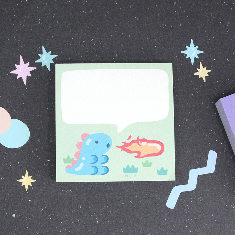 Usage example - PLEPLE Bubble dino memo notes notepad