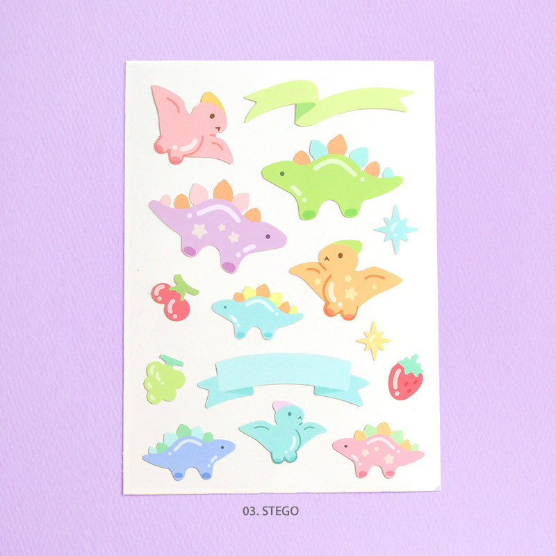 Stego - PLEPLE Bubble dino removable decorative paper sticker Stego - PLEPLE Bubble dino removable decorative paper sticker