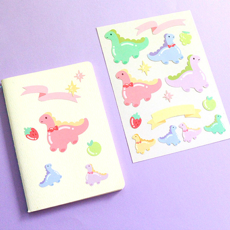 Usage example - PLEPLE Bubble dino removable decorative paper sticker Usage example - PLEPLE Bubble dino removable decorative paper sticker