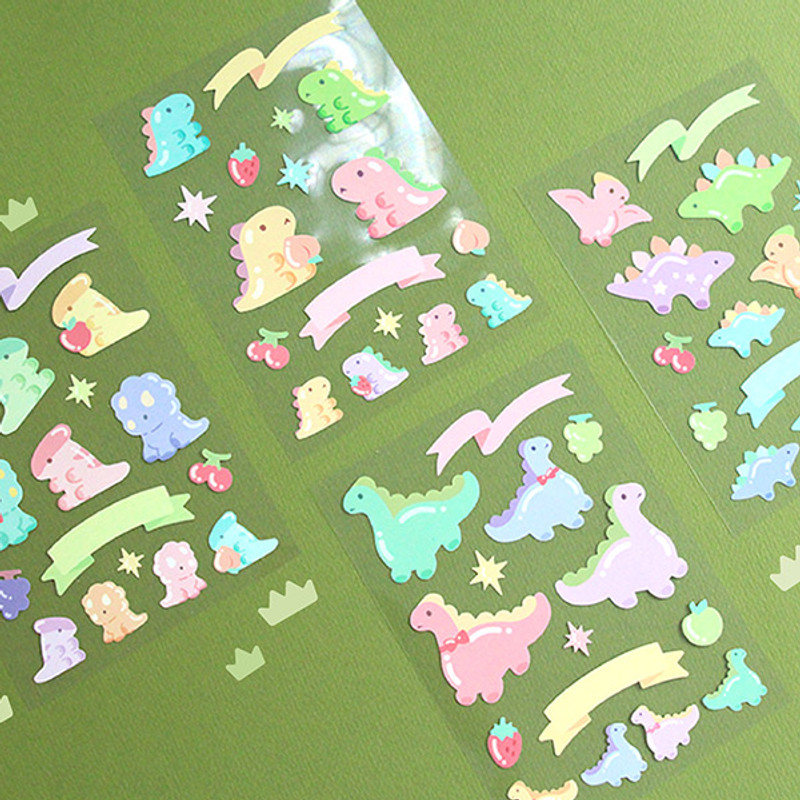 PLEPLE Bubble dino removable decorative paper sticker PLEPLE Bubble dino removable decorative paper sticker