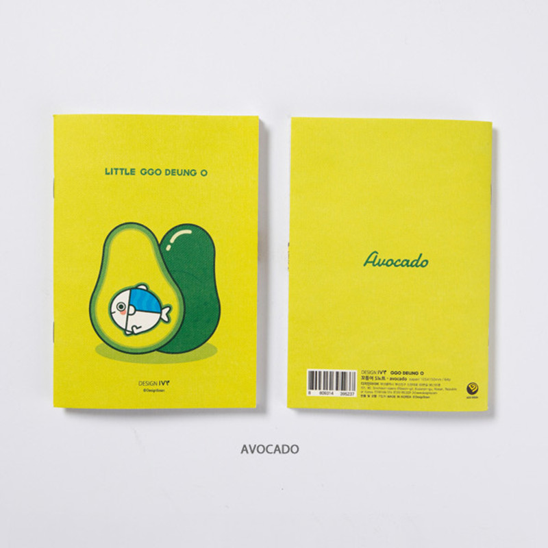 Avocado - DESIGN IVY Little Ggo Deung O small grid and lined notebook