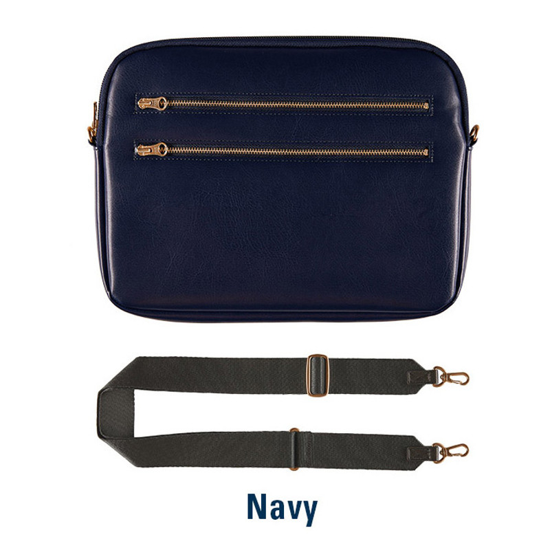 Navy - Always with me iPad tablet PC sleeve case cross bag