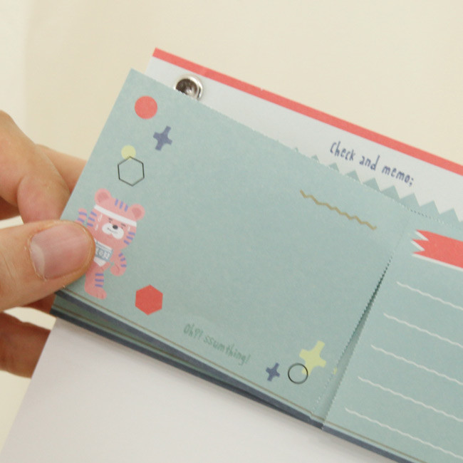 Perforated line - O-ssum standing memo notepad with perforated line