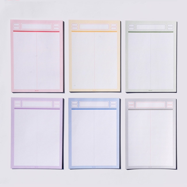 After The Rain Label B5 size grid notes memo notepad