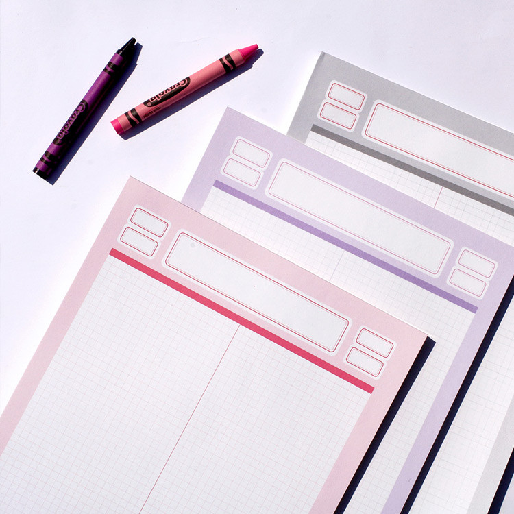 After The Rain Label B5 size grid notes memo notepad