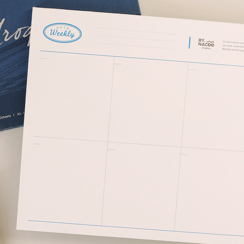 NACOO Blue A4 size dateless desk weekly planner scheduler