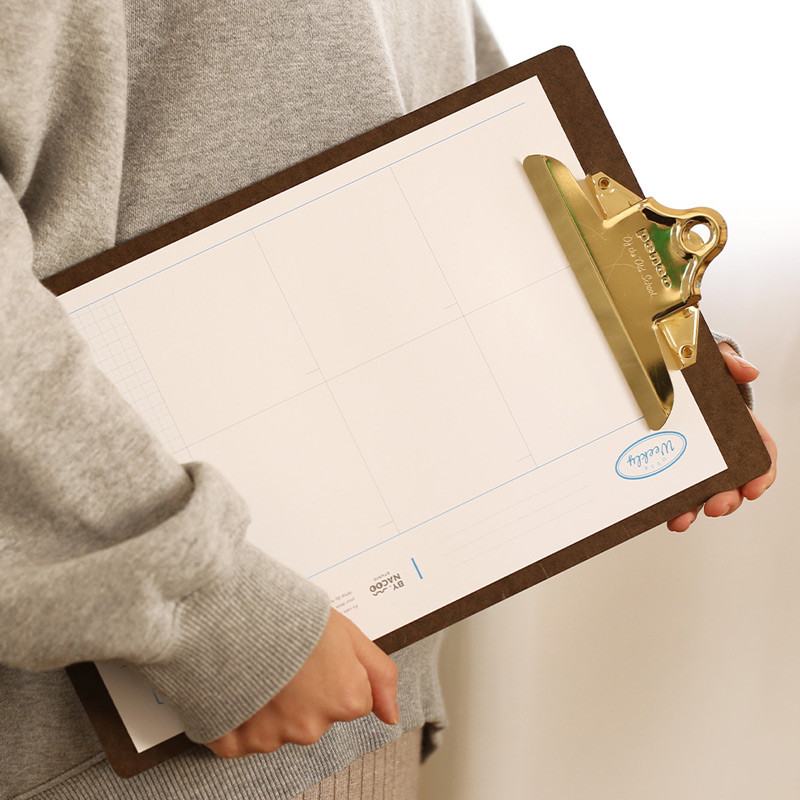 Usage example - NACOO Blue A4 size dateless desk weekly planner scheduler