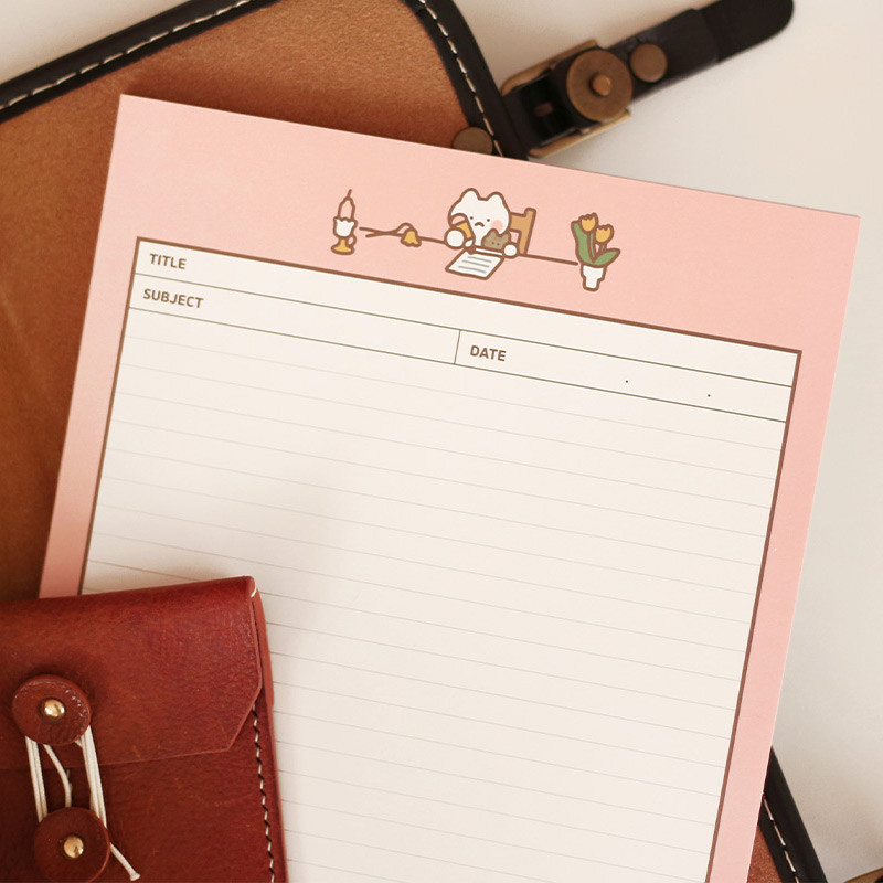Letter - Nacoo Annyang B5 Grid And Lined Memo Notepad