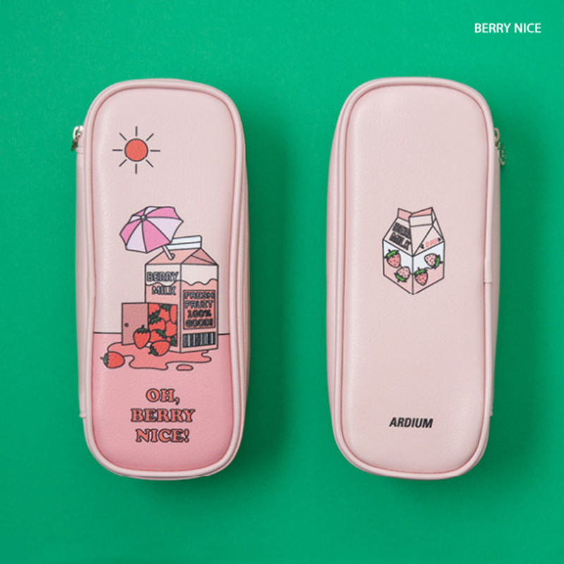 Berry Nice - Ardium Color point block zip pencil case pouch