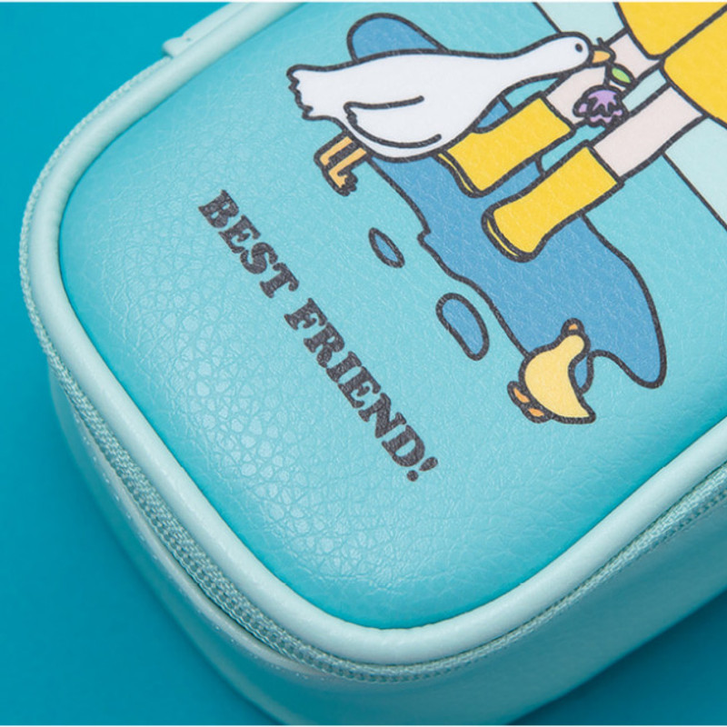 Water resistant - Ardium Color point block zip pencil case pouch