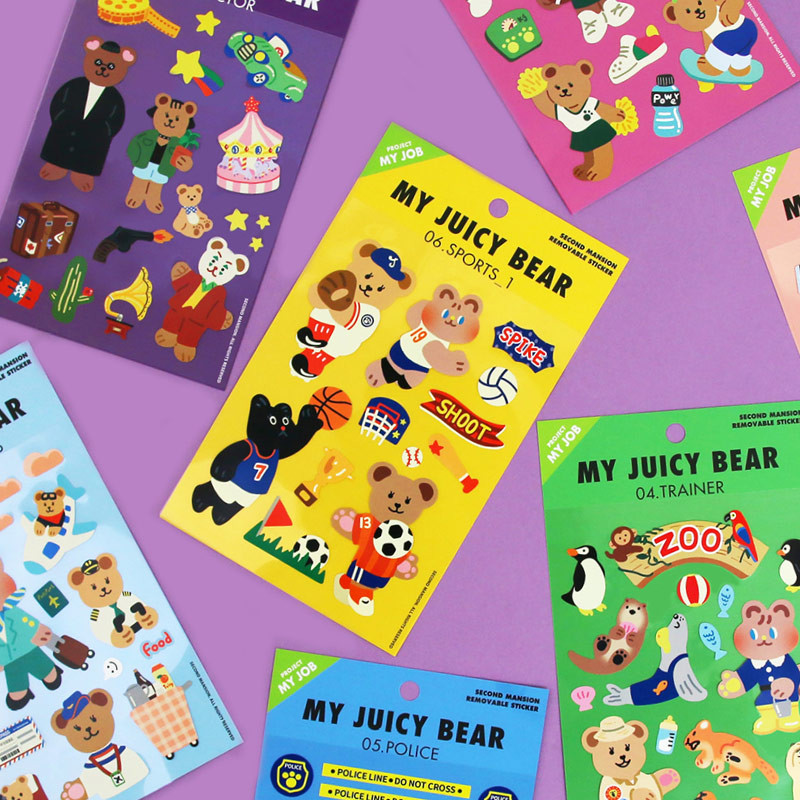 Project job my juicy bear removable sticker