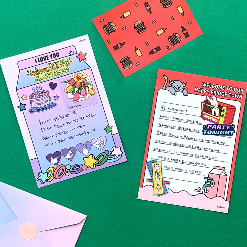 Usage example - Ardium Color point mini letter envelope set