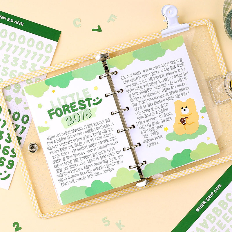 Usage example - Alphabet upper case craft decoration sticker 10 colors set