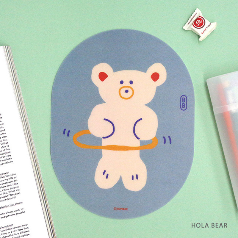 Hola Bear - ROMANE Brunch Brother desk mouse pad