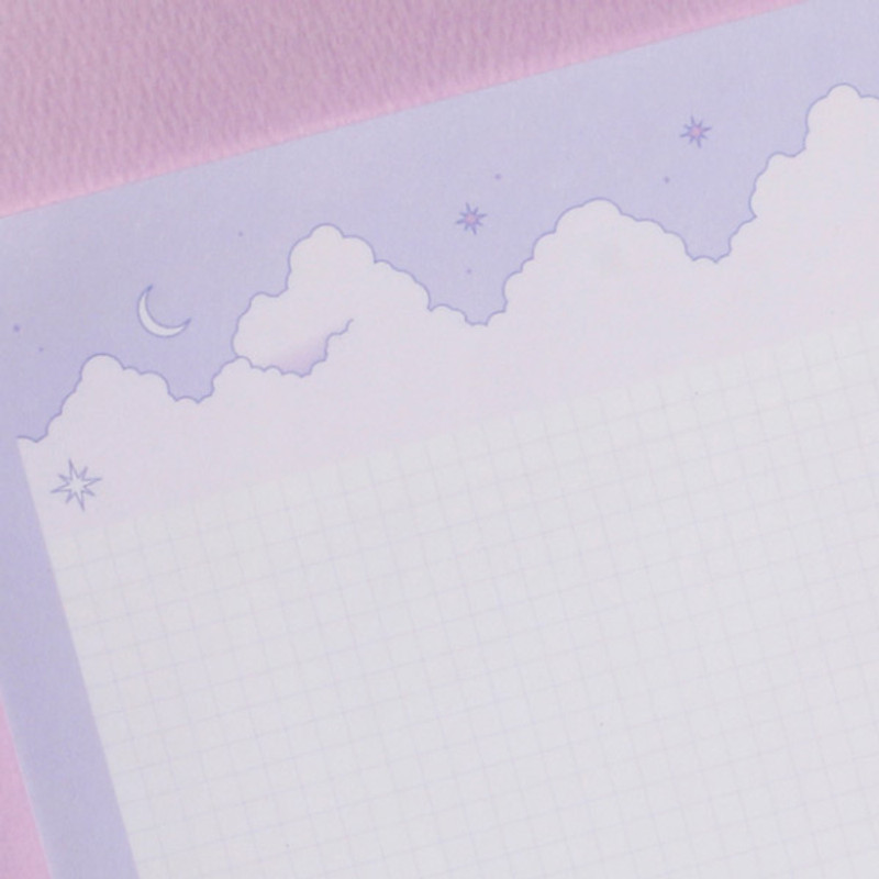 Cloud and Mountain B5 size grid notes memo notepad