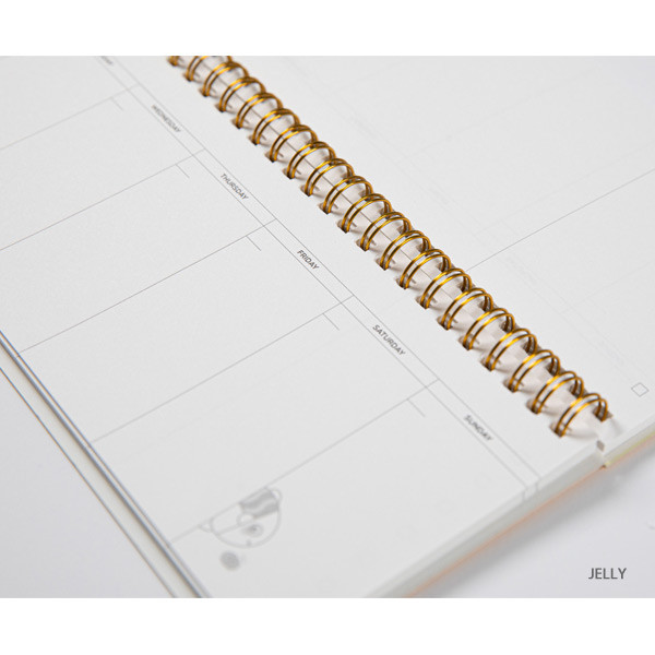 Jelly - DESIGN IVY Ggo deung o spiral dateless weekly desk planner 