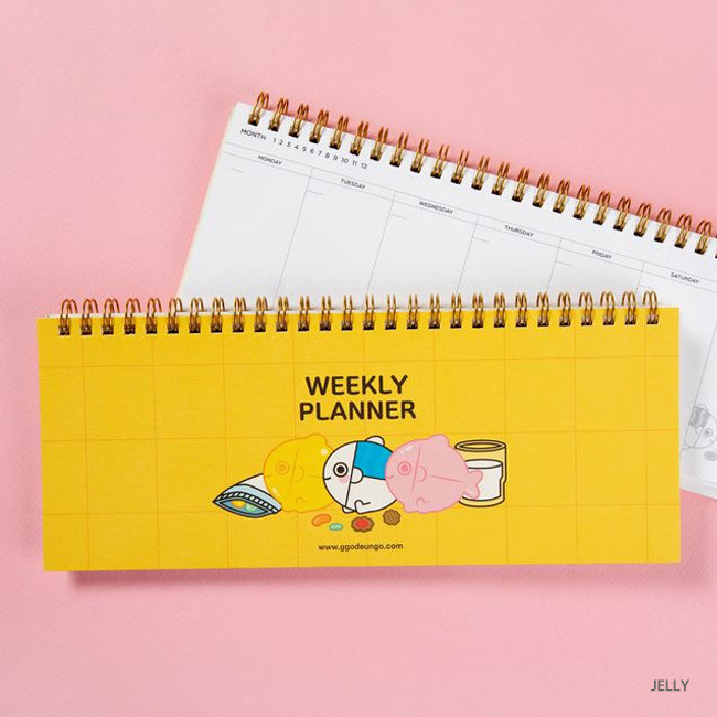 Jelly - DESIGN IVY Ggo deung o spiral dateless weekly desk planner 