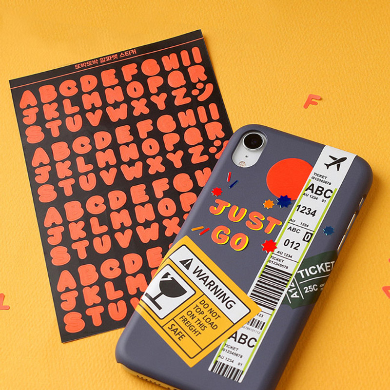 Usage example - Neon Alphabet upper case letter craft decoration sticker Usage example - Neon Alphabet upper case letter craft decoration sticker