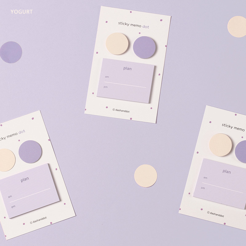 Yogurt - Dash and Dot And dots memo notes sticky notepad ver3 Yogurt - Dash and Dot And dots memo notes sticky notepad ver3