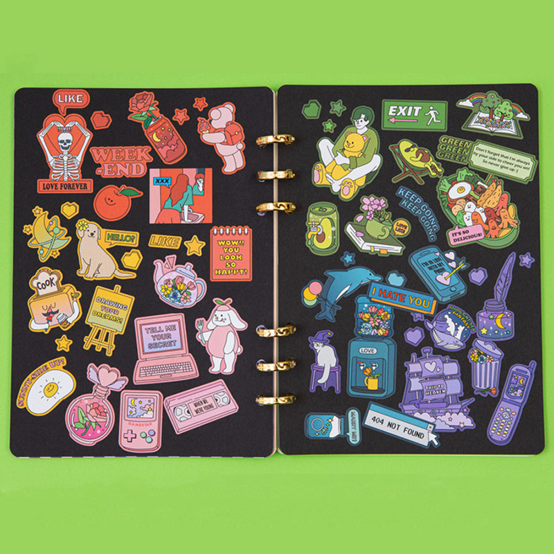 Usage example - Ardium Pop illustration colorful point paper sticker ver4