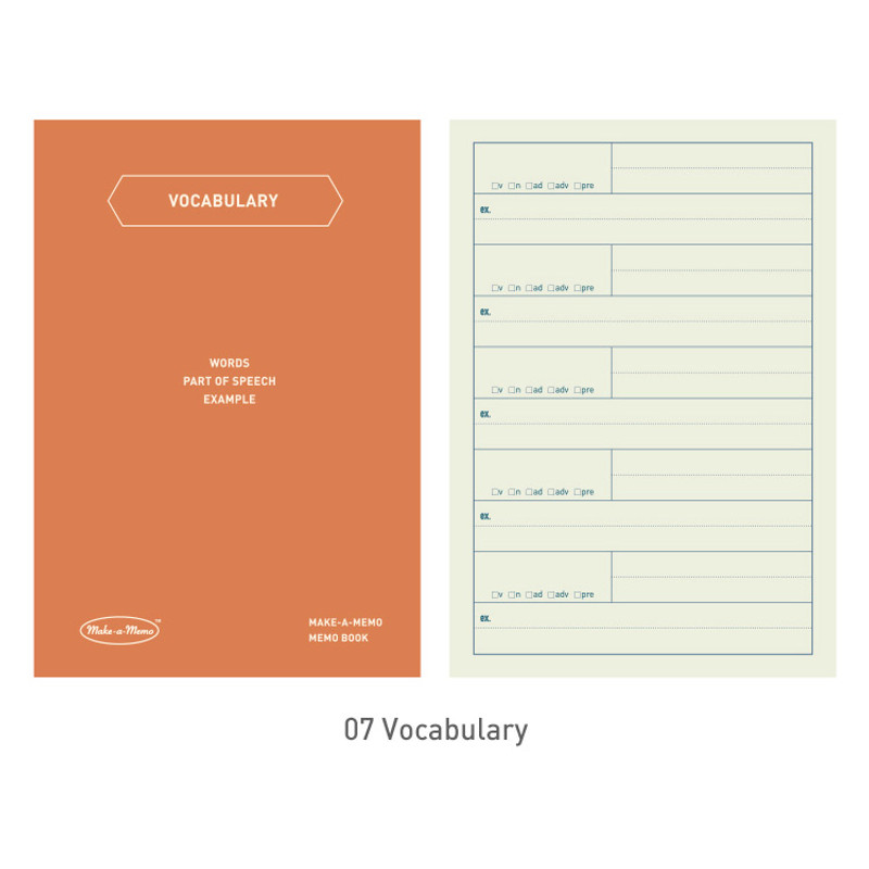 07 Vocabulary - PAPERIAN Make a memo A6 notebook 07 Vocabulary - PAPERIAN Make a memo A6 notebook