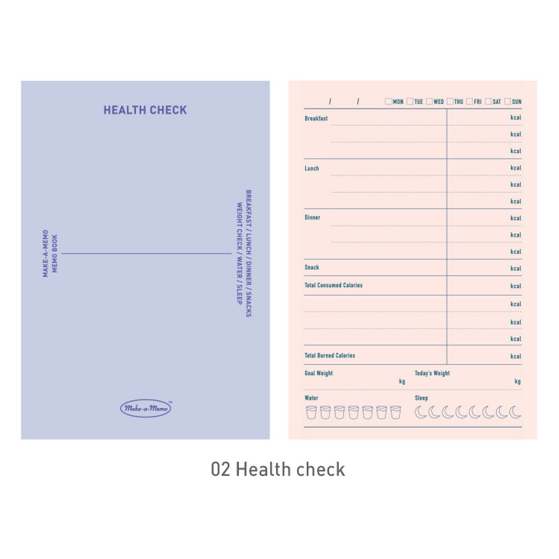02 Health check - PAPERIAN Make a memo A6 notebook 02 Health check - PAPERIAN Make a memo A6 notebook