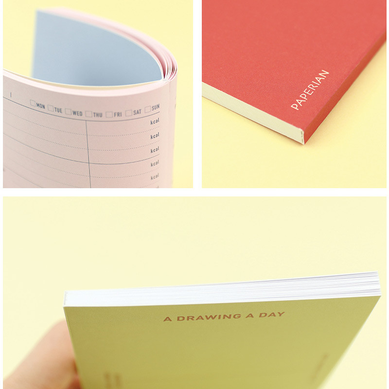 Open flat - PAPERIAN Make a memo A6 notebook Open flat - PAPERIAN Make a memo A6 notebook