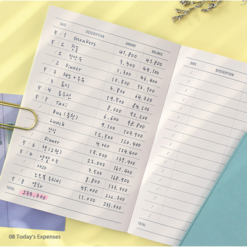 08 Today's Expenses - PAPERIAN Make a memo A6 notebook 08 Today's Expenses - PAPERIAN Make a memo A6 notebook