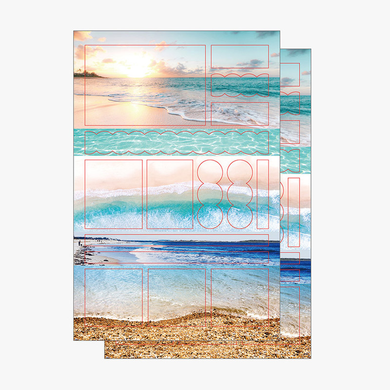 2 Sheets -  PLEPLE Mood deco photo paper sticker set