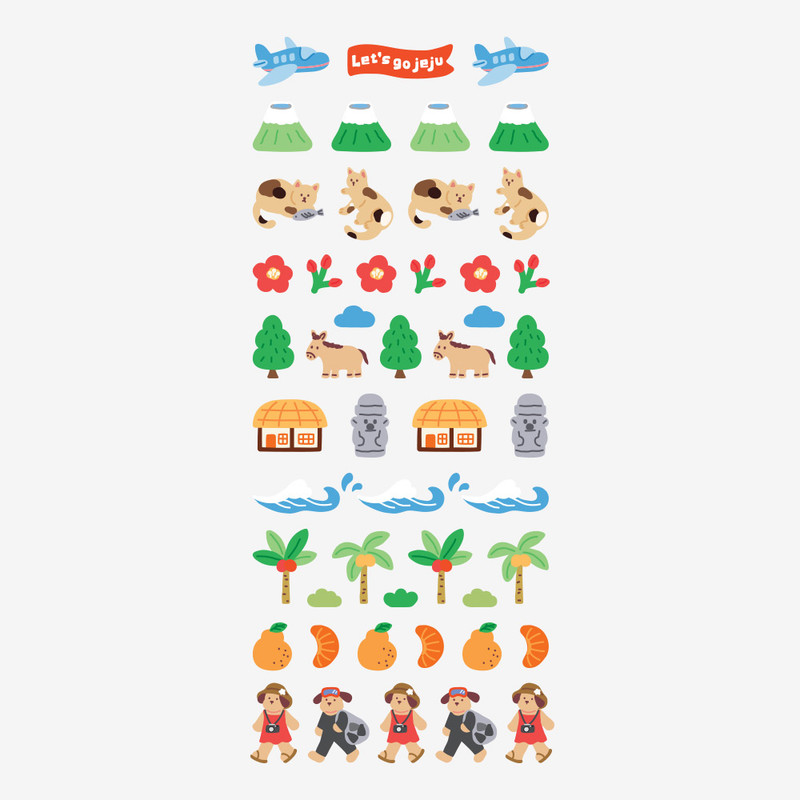 Dailylike Jeju removable paper diary deco sticker seal