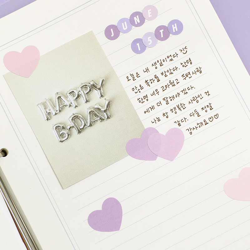 PAPERIAN Color palette Heart deco sticker set PAPERIAN Color palette Heart deco sticker set