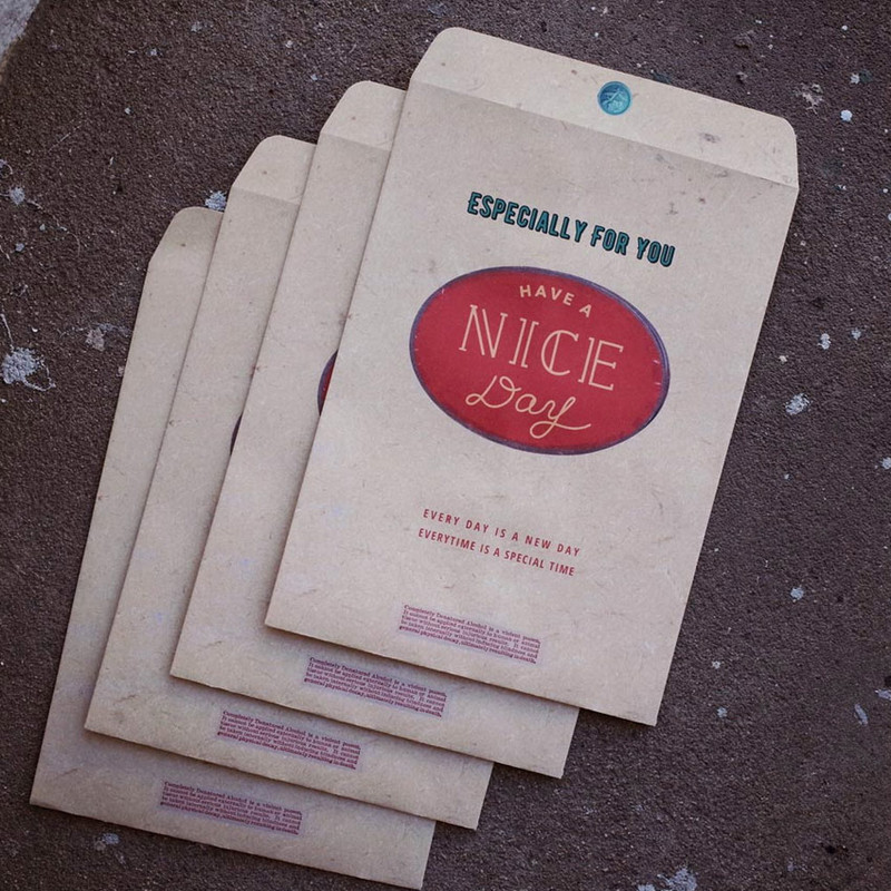 Have a nice day vintage paper gift envelope bag set Have a nice day vintage paper gift envelope bag set