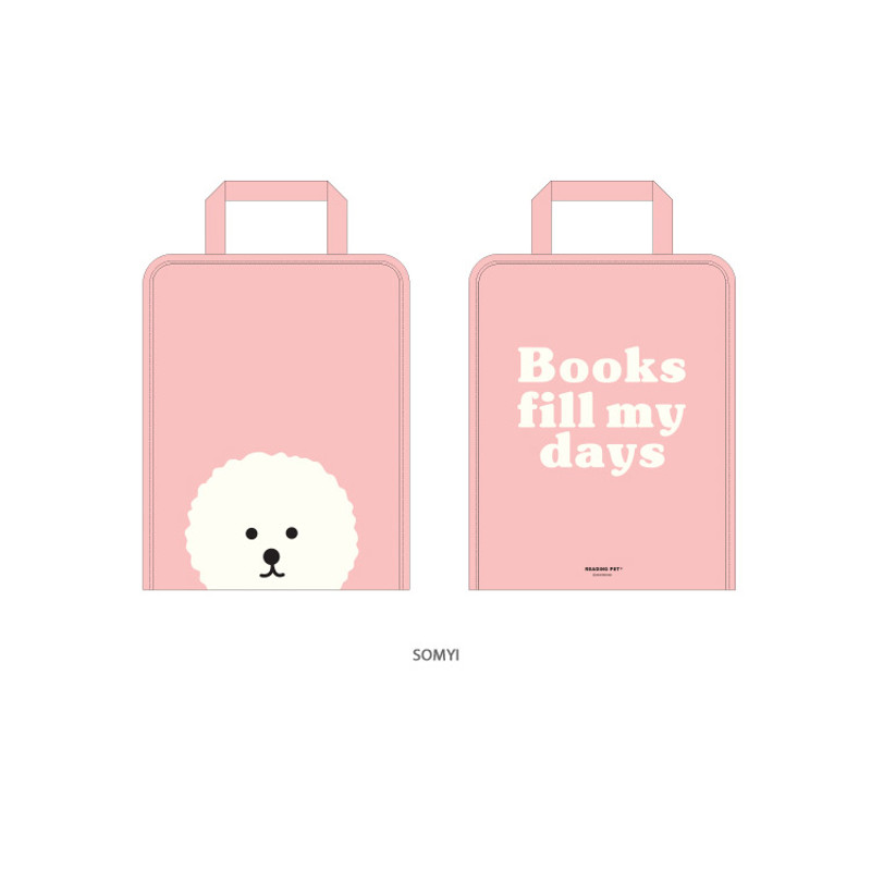Somyi - Bookfriends Reading pet zip around file bag Somyi - Bookfriends Reading pet zip around file bag