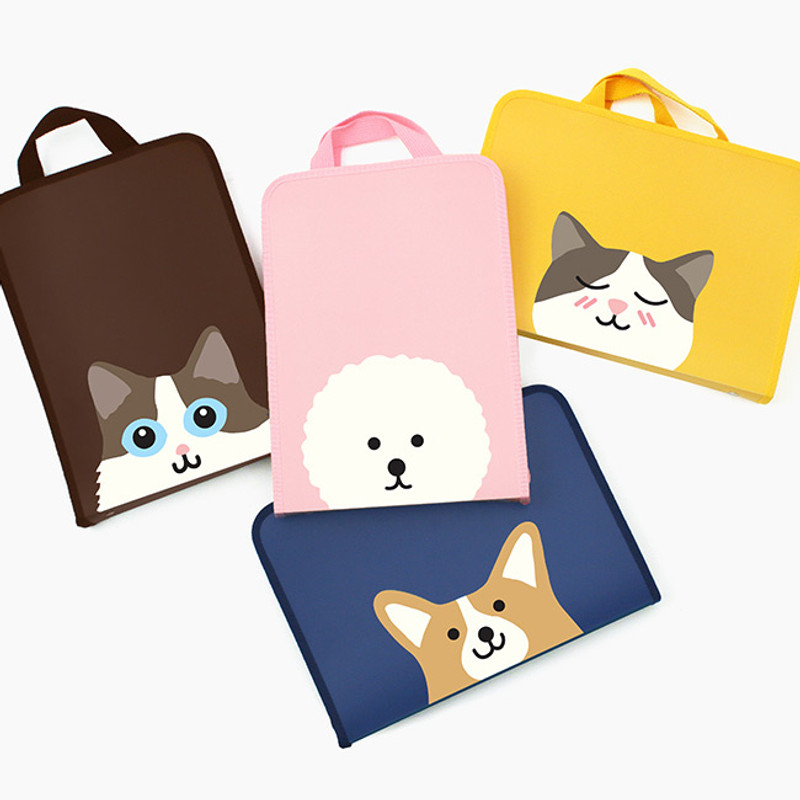 Bookfriends Reading pet zip around file bag Bookfriends Reading pet zip around file bag