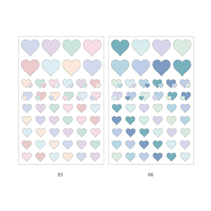 05, 06 - PLEPLE Love in Life paper deco sticker 2 sheets 05, 06 - PLEPLE Love in Life paper deco sticker 2 sheets